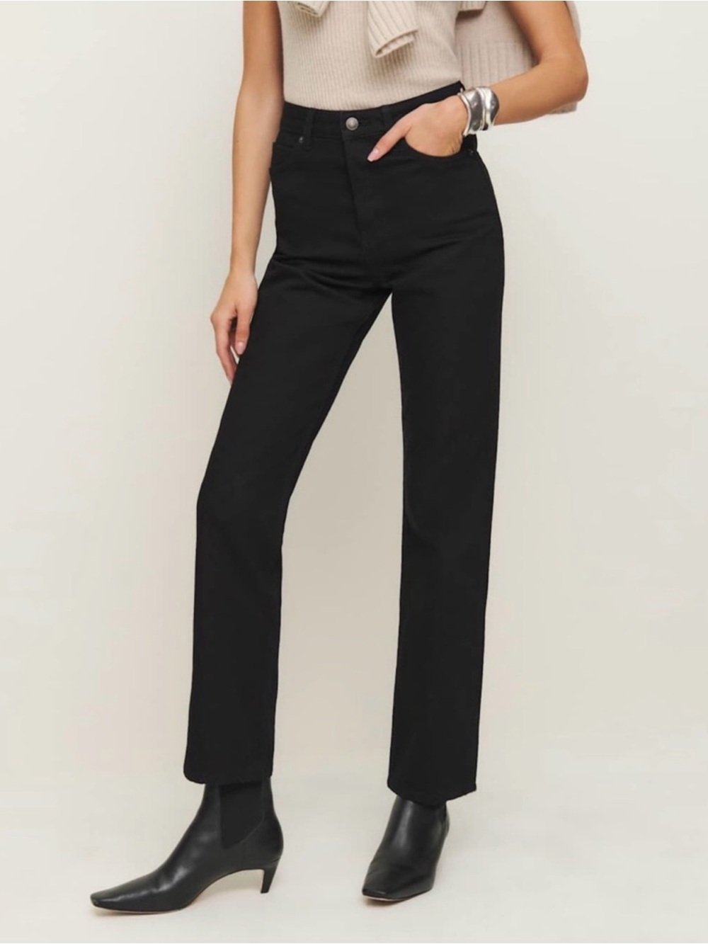 NWT Reformation Cynthia High Rise Straight Jeans